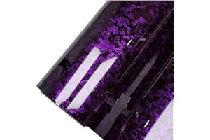 CompraFun Covering Voiture Forgé, Film Covering Carbone en Vinyle, Autoadhésif Imperméable sans Bulles, Autocollant Voiture pour la Décoration de Voiture/Moto/Vélo(Violet Brillant, 30 x 150CM)