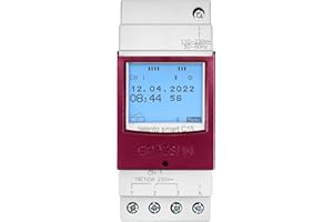 GRÄSSLIN - 43.03.0001.1 - Talento Smart C15 - Interruptor Horario Digital con Interfaz Inalámbirco Bluetooth 4.0 - 1 Canal - Montaje Carril DIN - Programación Movil a través de la App - AC 110-230 V