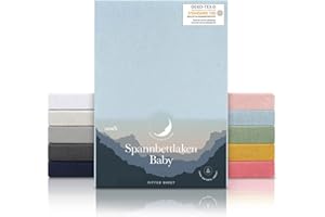 Laleni Lenzuola Culla Neonato - Lenzuola Lettino - Lenzuola Carrozzina Neonato - Coprimaterasso Culla con Angoli Elastici - Coprimaterasso Lettino 100% Cotone 135gsm - Azzurro - Culla 55x90cm