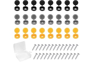 NUTTDOO Car Number Plate Screws and Caps,48PCS License Plate Screw Caps Plate Fixing Kit,License Plate Fixing Devices