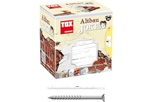 TOX Allzweck-Spreizdübel Altbaujoker 8 x 90 mm + Schraube M, Spezialdübel für den Altbau, sichere Befestigung in bröseligen und porösen Baustoffen, Vorsteckmontage, 12 Stück im Karton, 009101251
