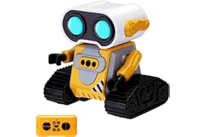 Giffy/Oyuncak Uzaktan Kumandalı El Sensörlü Akıllı WALL-E Robot Dahili Şarjlı Işıklı Sesli FULL Fonksiyonlu El Hareketlerini Algılayabilen Farklı Işık Kombinasyonlu Akıllı RC Robot (SARI)