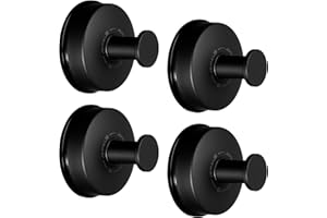 JOMOLA Ganchos Ventosa de Vacío Colgador Ventosa Ultra Fuerte Toalleros de Gancho para Baño Cocina Sin Agujeros Ganchos Ventosa para Pared Colgador Ganchos de Succión 4 Piezas Negro