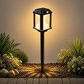 Panter Solar Bah&ccedil;e Aydınlatması, Balkon Dekorasyonu, G&uuml;neş Enerjili Hareket Sens&ouml;rl&uuml;, 3000K Sarı G&uuml;n Işığı Filament LED Dış M