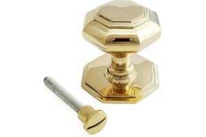 Castelion® Small Solid Brass Octagonal Centre Door Knob (7cm)