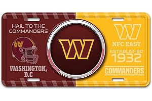 FANMATS 43278 Washington Commanders Embossed Metal License Plate