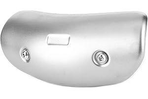AQXREIGHT Scudo Termico per Tubo di Scarico, Protezione per Scudo Termico per Tubo Centrale di Scarico, Modifica Universale per Moto (Acciaio inossidabile)