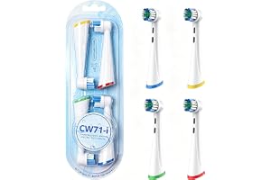 4 stycken borsthuvuden för Oral B iO elektrisk tandborste: Standardrengöringsstil tandborsttillbehör för iO 2 3 4 5 6 7 8 9 10-serien, för normal daglig munrengöring