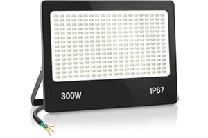 HAPYLUMI Foco LED Exterior 300W, 30000LM Proyector Potente, 6500K Luces IP67 Impermeable, Iluminación de Seguridad para Jardín, Terraza y Patio