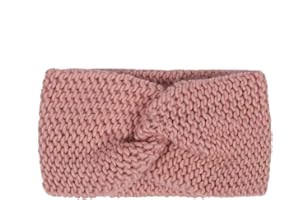 Zwillingsherz Stirnband mit Knoten - Hochwertiges Strick-Kopfband für Damen Frauen Mädchen - Wolle - Ohrenschutz - Haarband - warm weich und luftig für Frühjahr Herbst und Winter
