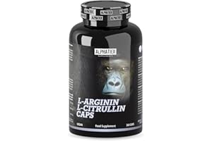 ‎ALPHATIER SUPPLEMENTS L-Arginin L-Citrullin Kapseln hochdosiert - 360 Caps vegan - 3000mg Citrulline Malat + Arginine Base pro Portion - Alphatier - Premiumqualität ohne Magnesiumstearat + Zusätze