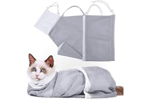 WeddHuis 1 szt. Torba pod prysznic dla kota miękka torba do kąpieli kota torba do kąpieli kota siatka do kąpieli dla kotów kąpiel Przytnij paznokcie