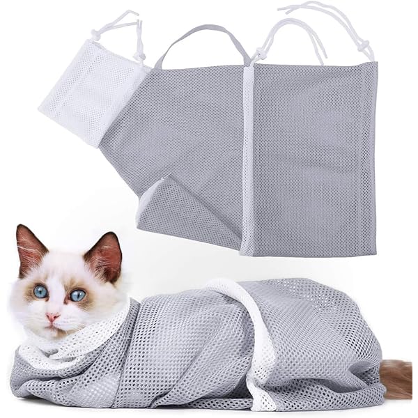 Katzen-Wickeltuch (2 Stück, XL) – Selbstklebende Pflegehilfe Zum Krallenschneiden, Ohren Reinigen & Zähneputzen