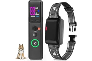 Niaazi Collier Anti Aboiement Chien avec Télécommande, Collier de Dressage pour Chien, 3 Modes Son/Vibration/Choc Électrique, Rechargeable, Étanche IP67 pour Gros et Petit Chien
