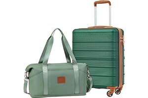 COOLIFE Cabin Suitcase 55X40X20cm and Cabin Bag 25L(45X36X20cm) Set for EasyJet Airlines Carry on Hand Cabin Luggage Hard Shell Suitcase Lightweight with TSA Lock 2 Year Warranty