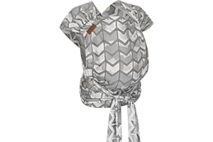 Hoppediz Hop-Tye Advanced - 4-in-1 Babytrage für Neugeborene ab Geburt - Halfbuckle Tragehilfe mit Tuchträgern - mitwachsend bis 20 kg - Design Amsterdam stone