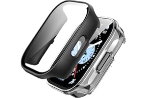 Fitudoos [2 Unidades Funda para Xiaomi Redmi Watch 5 Lite,PC Hard Case con Protector de Pantalla Cristal Templado Funda,Alta Sensibilidad Carcasa Anti Caída Ligero - 1 Transparente+ 1 Negro