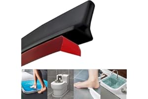 Adoture - Barriera per doccia pieghevole e sistema di ritenzione e mantiene l'acqua all'interno della soglia (Nero, 1 M)