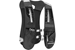 Tribalway Running Vest – Hydration Vest for Men & Women, Breathable Running Backpack, Reflective Strips, Phone Holder, Water bottle Holder - Lightweight & Durable for Long-Distance Cycling & Hiking