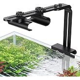 hygger LED Aquarium Light Stand, Universal Aquarium Lamp Holder, Adjustable Height (20.5 cm), Aluminum Riser Stand for Aquari