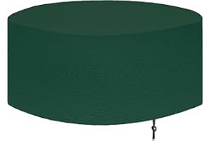 AXFZZRS Housse pour Salon de Jardin, Imperméable, Résistance au Vent, Anti-UV, Robuste en Tissu Oxford 420D Housse de Protection pour Table, Housse de Table Jardin, Ronde ​- Vert (150x90cm)