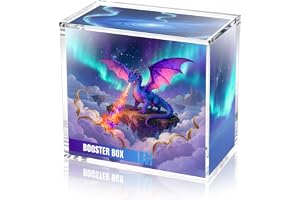 Mcbazel 5mm Thick Acrylic Display Case for Booster Box, Magnetic Protector with UV Protection Compatible with PKMN Booster Boxes, Clear Acrylic Storage Box