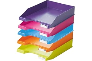 ‎HAN HAN 1027-X Briefablage Klassik, DIN A4/C4, stapelbar, stabil, modern (Sortiert | Trendfarben, 10er Pack)