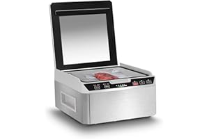CASO VacuChef 40 - Envasadora al vacío profesional de cámara compacta - Potente capacidad de vacío de 70 L/min - Cámara con capacidad de 3 litros - acero inoxidable