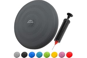 ‎EVEREST FITNESS EVEREST FITNESS Luftkissen, aufblasbar, 33 cm Durchmesser, mit Luftpumpe, Balancekissen, Trainingskissen, Sitz und Rückenlehne