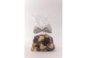 Italpak Buste Trasparenti, Sacchetti Trasparenti per Alimenti Pois, 50 pezzi (Oro, 15x25cm)