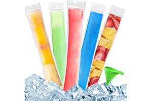 QEEROYO 100 Pcs Bolsas para Moldes de Helado, Bolsas para Helados, Bolsas Paleta Hielo, Bolsas de Molde para Paletas de Hielo, Mold Bolsas Popsicle, Bolsas de Popsicle, Moldes para Helados