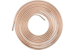 MospdyGear 5/16" Car Brake Line Tubing, 25ft Tubing Coil for Vehicle Copper Tone, Replacement for Braking Systems Fuel Systems Transmission Systems