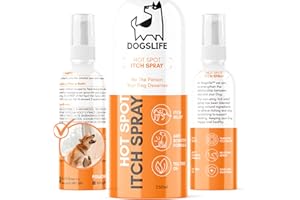 DOGSLIFE Itch Relief Spray For Dogs | Itchy Dog Spray To Soothe Itching, Stop Scratching & Support Healing | Fast Acting Targeted Dog Itch Spray | Allergy Itch Relief | Anti Inflammatory Dog Itch Remedy