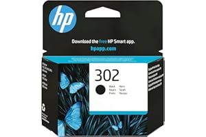 HP 302 F6U66AE, Negro, Cartucho Original de Tinta, Compatible para impresoras Deskjet Serie 1110, 2100, 3600, Envy 4500, OfficeJet 3800 y 4600