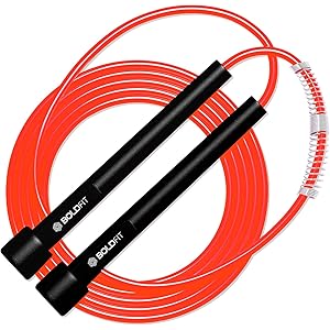 Boldfit Skipping Rope for Men and Women Jumping Rope With Adjustable Height Speed Skipping Rope for Exercise, Gym, Sports Fitness Adjustable Jump Rope