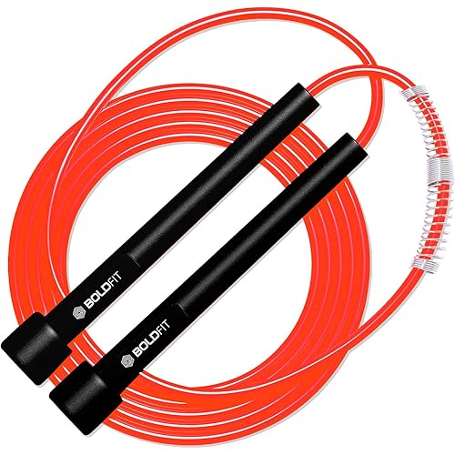 Boldfit Skipping Rope for Men and Women Jumping Rope With Adjustable Height Speed Skipping Rope for Exercise, Gym, Sports Fitness Adjustable Jump Rope
