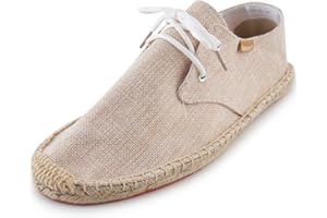 Alexis Leroy Lace Up Alpargatas de Lona para Hombre Espadrillas Slip on