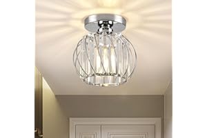 ZYDTRIP Crystals Ceiling Light Fixtures Chandelier, Semi Flush Mount Ceiling Light Fitting for Hallway Entrance Kitchen Bedroom Dining Rooms Living Rooms Bar