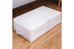 NELLHOMY Unterbett-Aufbewahrungstasche, großes Fassungsvermögen, Decken, Kleidung, Spielzeug-Aufbewahrungstasche und Behälter, mit Reißverschluss,mit 3 verstärkten Griffen für Schlafzimmer, Schränke (Large)