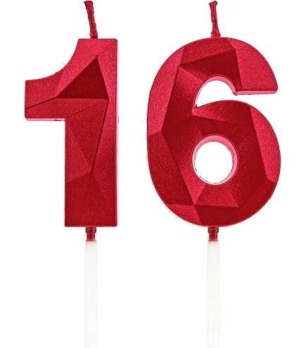 Bougies Chiffre 60 Rouge 3D - Décoration Gâteau Anniversaire Ou Mariage - Lot De 2