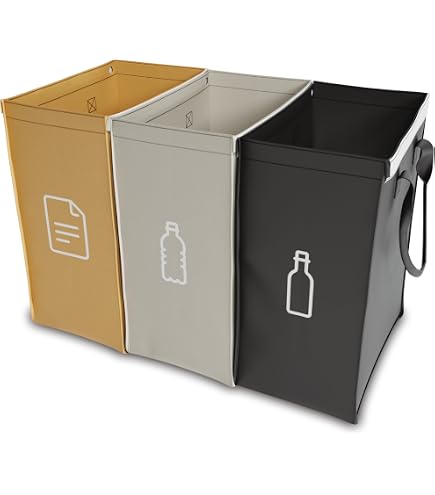 Pack De 3 Sacs Tri Sélectif Poubelle De Tri Pour Déchets Et Recyclage Pack De 3 Sacs Tri Sélectif Poubelle De Tri Pour Déchets Et Recyclage