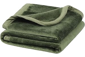 PiccoCasa Pet Dog Blanket Fluffy Fleece Soft and Warm Puppy Bed Blanket Throw Washable Cover Blanket Fern Green 60cm x 80cm