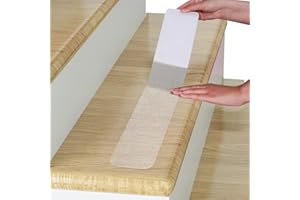 OQingluan Anti Slip Adhesive Tape, 60cm*15cm, 15pcs, Non Slip Stair Treads Transparent, High Traction Safety Tape, for Indoor and Outdoor Stairs, Treads, Protect the Elderly, Children, Pets