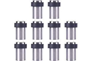AULYUN 10 x Tope de Puerta para Suelo Acero Inoxidable con Goma - Altura 60 mm