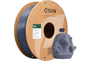 eSUN Filament PLA+ 1,75mm, Filament do Drukarek 3D PLA Plus, Dokładność Wymiarowa +/- 0,03mm, Szpula 1KG (2,2 LBS) Filament do Druku 3D do Drukarek 3D, Szary