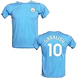Maglia Kevin Jack Grealish 10 Manchester C i t y Home 2023-2024 t-Shirt da Calcio Ufficiale autorizzata - Taglie da Adulto e 
