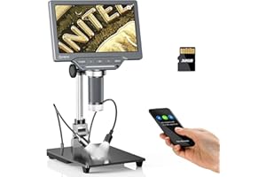 Opqpq 7" LCD Digital Micrscope, Coin Microscope for Error Coins, Coin Magnifier with Light & Screen for Collectors, Micro Soldering Microscope for Electronics Repair, Video Microscopes for Adults