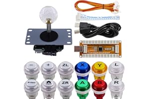 SJ@JX Arcade Game Controller USB Encoder Gamepad Cherry MX Microswitch Button 8way Joystick for Nintendo Switch PC PS3 Retropie Raspberry Pi MAME