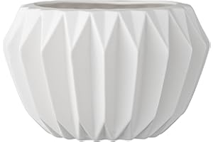 Bloomingville Planter Pot, Ceramic, White, 6 Inch x 4 Inch