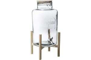 SECRET DE GOURMET Tarro con grifo, en bastidor, 8 L, Vidrio